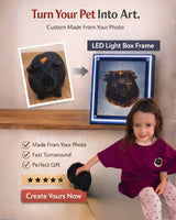 LIGHT-UP FRAMED CUSTOM PET PORTRAIT (customized with your pet)